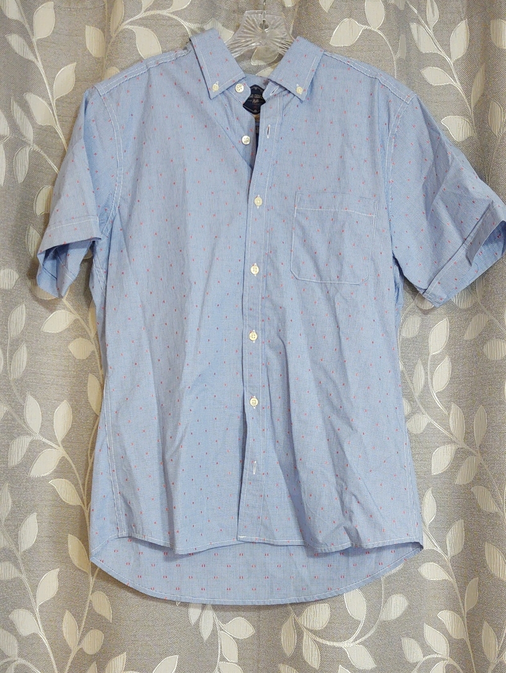 Bills Khakis Classic Fit Men's Cotton Blue Short-Sleeve Button-Down Shirt M